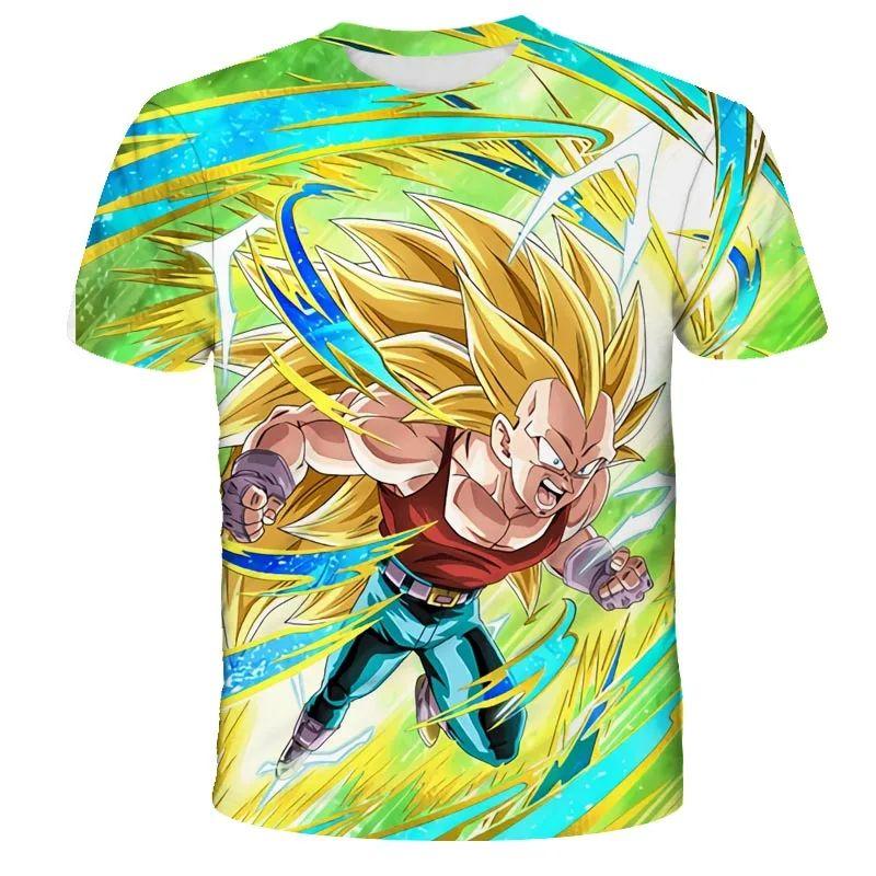 Мужская футболка Dragon Ball 2026 для взрослых, летняя, с коротким рукавом, детская