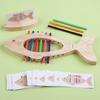 Montessori Color Matching Toy Wooden Fish Stick for Toddlers Color Sort Fine Training Game Puzzle Toy Early Education  Develop