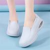 Модные женские лоферы из натуральной кожи на танкетке с воздушной подушкой, повседневная обувь для ходьбы, рабочие балетки для медсестер, дышащий комфорт, обувь для медсестер, мягкая подошва