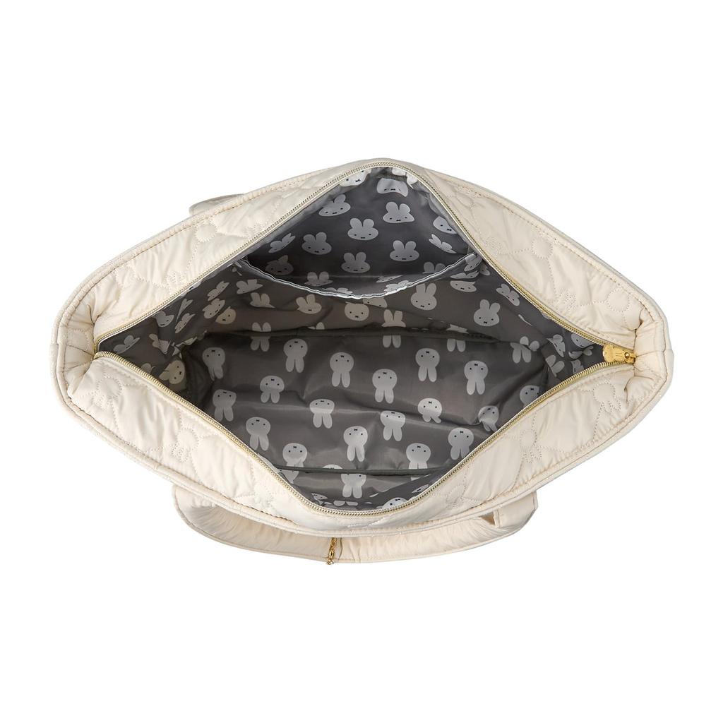 Hapitas Miffy Quilted Tote Bag 6095 B302 Ivory