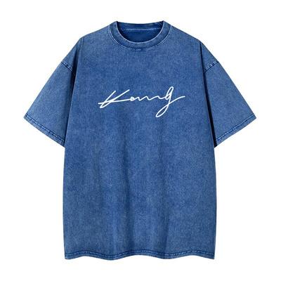 Женские футболки с принтом букв, хип-хоп, дышащие, выстиранные, уличная летняя одежда, повседневные универсальные футболки