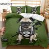 Cartoon Pug Duvet Cover Set Queen/King Size Cute Puppy Theme Bedding Set Golden Retriever Husky Pet Soft Polyester Quilt Cover