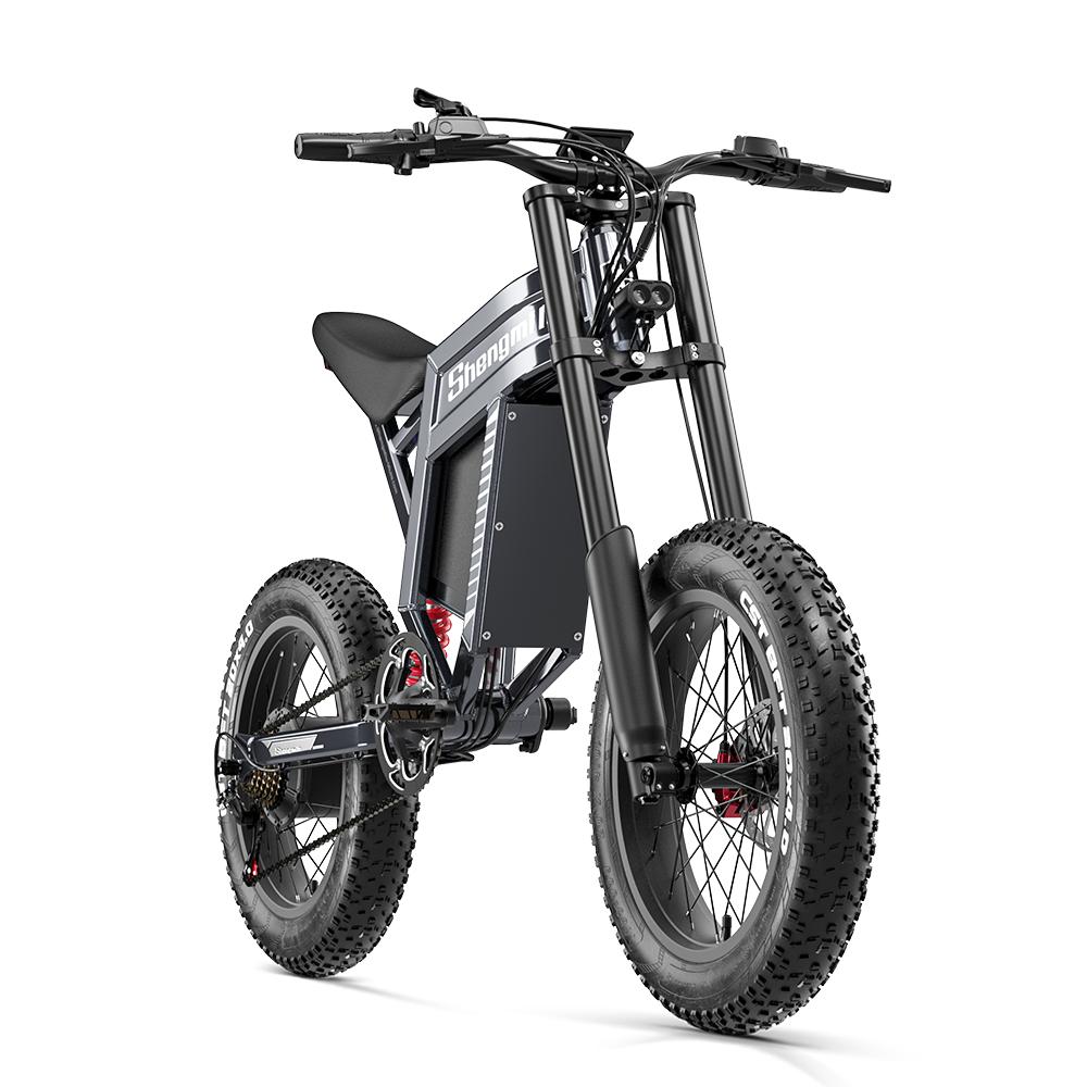 Shengmilo S900 Вездеход Электровелосипед с Мотором 1500 Вт Аккумулятор 60V30Ah 20-дюймовые Широкие Шины Высокопроизводительный Электро Горный Велосипед