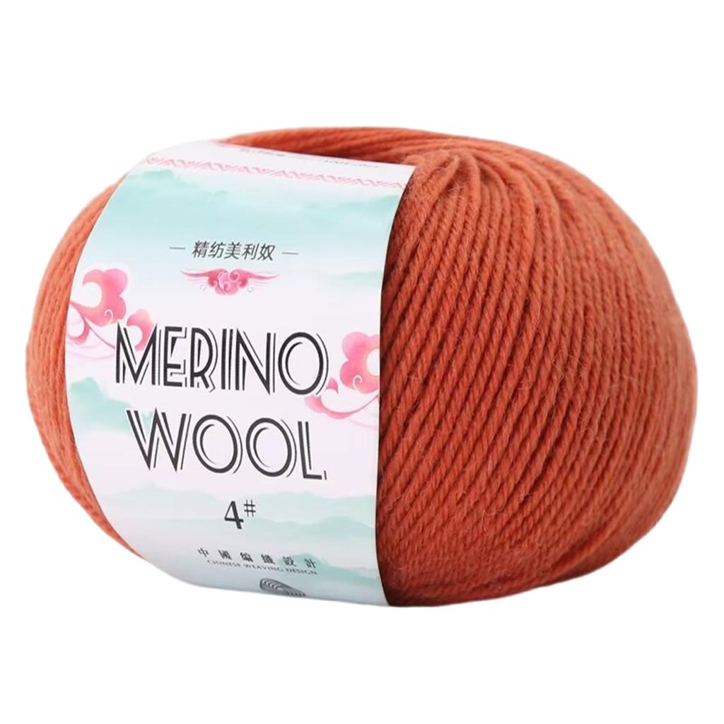 Пряжа из мериносовой шерсти 1,76 унции 134 ярда/моток Мягкая шерстяная пряжа Пряжа для ручного вязания Нить для вязания спицами Вязания крючком Ковров Свитера Шарфа