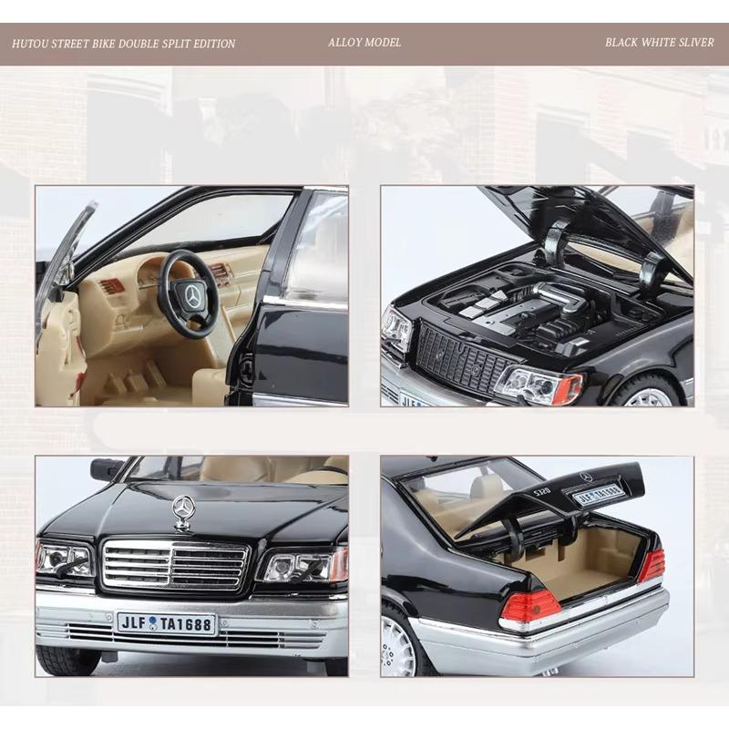 Масштаб 1/24 BENZ W140 S320 SEL Street Edition сплав ретро старая модель автомобиля литые металлические классические автомобили транспортные средства модель звук свет детские игрушки подарок