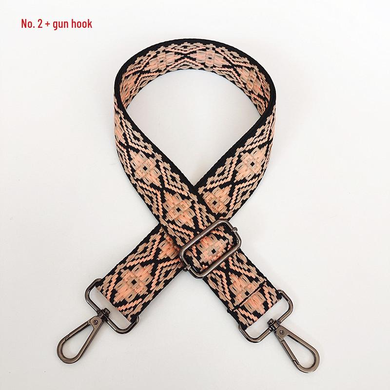 Красочный жаккардовый широкий плечевой ремень для женских сумок - Холщовый аксессуар для кроссбоди и рюкзака