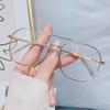 Double Beam Polygon Blue Light Blocking Myopia Glasses With Prescription Metal Student Nearsighted Spectacles 0 -0.5 -0.75 To -6