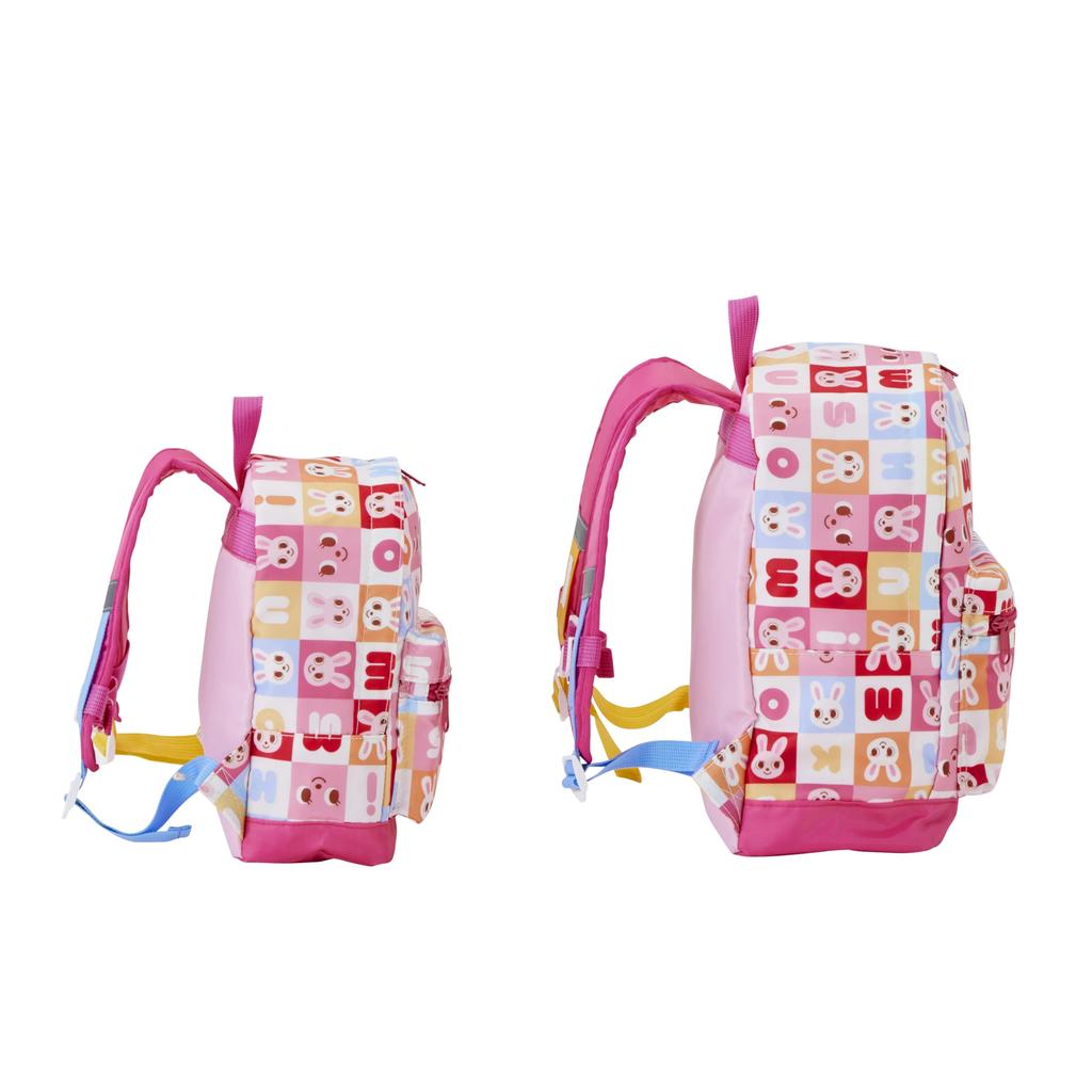 Rucksack Bag Bag Logo Bear Rabbit Boys Girls Kids Baby Children Going To Kindergarten S Pink [MIKI HOUSE] 10-8213-687 (6 Liters)