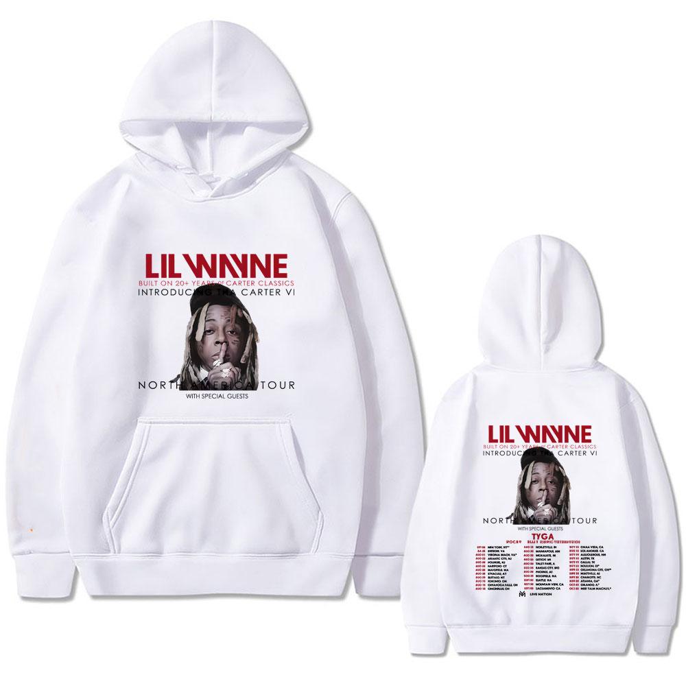 Худи с принтом рэпера Lil Wayne Tha Carter VI North America Tour 2025 для мужчин, хип-хоп, ретро, оверсайз, модный тренд