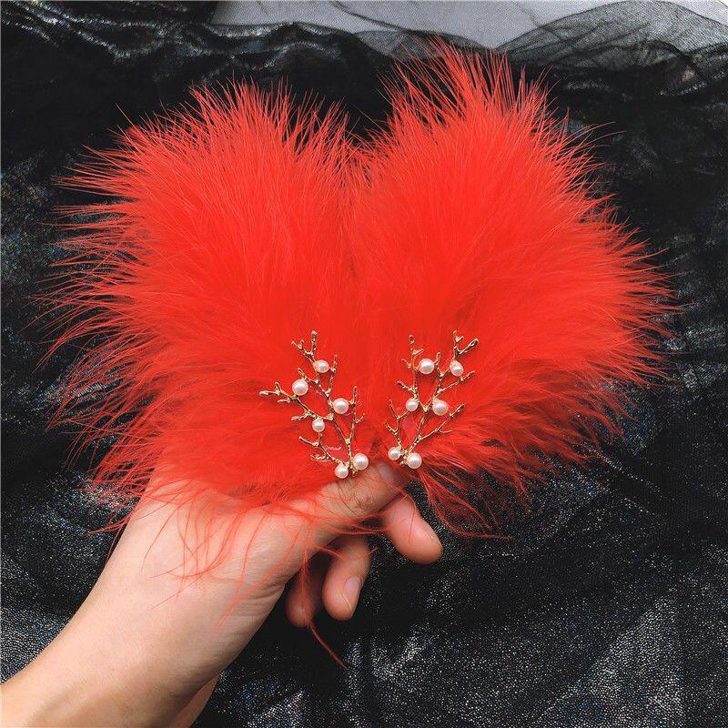 Супер Фея Перо Заколка для волос: Корейский белый ханьфу и аксессуар в стиле мори