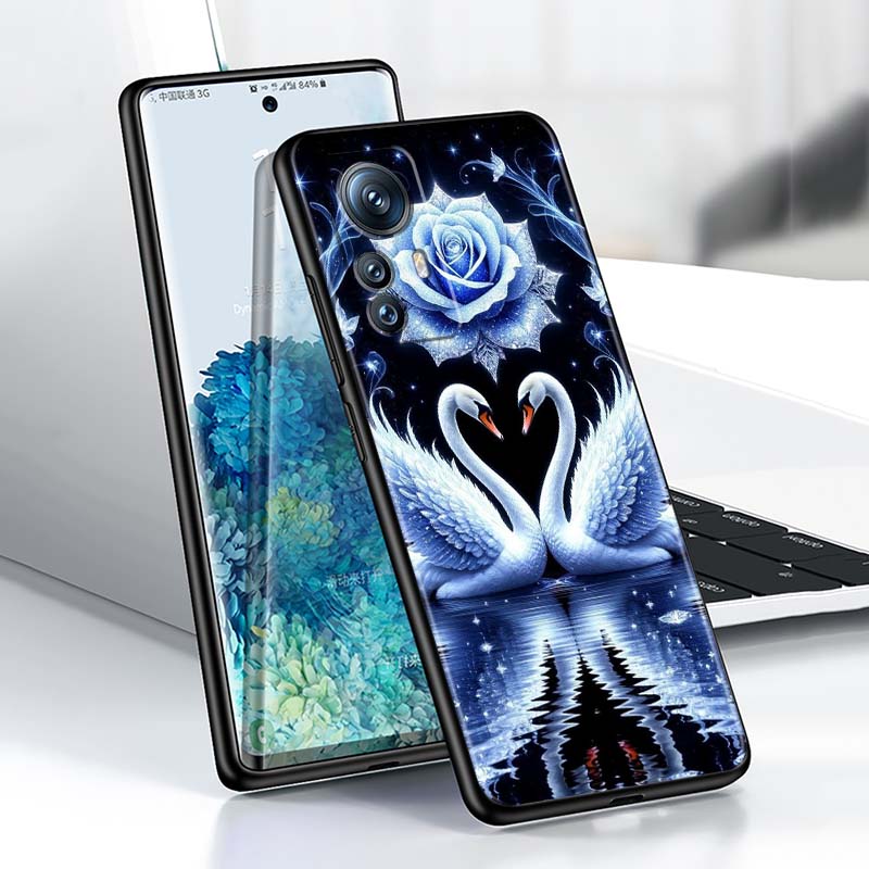 Мультяшный аниме-узор с утками Для Xiaomi Mi 15 14 13 13T 12 12T 12S 11 11i 11T Pro Ultra Lite 5G Черный мягкий чехол для телефона