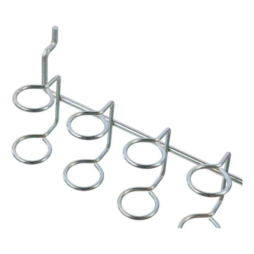 Cold-rolled Steel Six-Ring Hanging Hook Silver Pegboard Hooks Pegboard Accessories