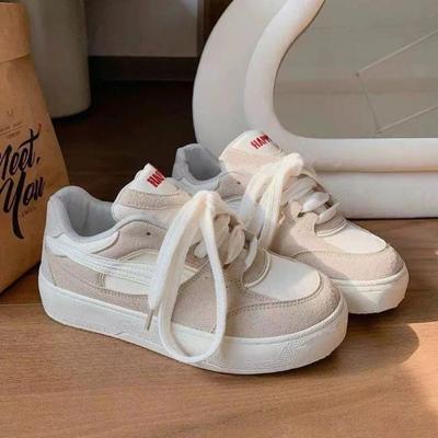 Распродажа модной женской обуви 2024 года, женская обувь на шнуровке из вулканизированной кожи, осенняя обувь с круглым носком, разноцветная, плоская, повседневная, удобная спортивная обувь