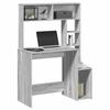 VidaXL Desk with Shelves Sonoma Grey 100x45x140cm Engineered Wood, Computer Desk, Standing Desk, Desk with 860441