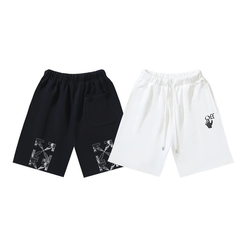 1197 Off-White 2026 Spring/Summer New OW Oil Painting Arrow Pattern Printed Men's and Women's Casual Loose Shorts