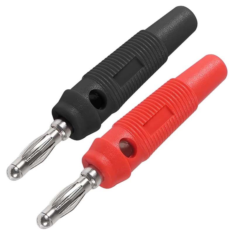 10Pcs High Current Screw Type 4mm Banana Plugs Male Stackable Connector Speaker Cable Adapter 4mm High Current Banana Plugs