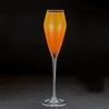 1 шт. Бокалы-флейты для шампанского с золотой отделкой, Бокалы для коктейлей, Элегантно оформленные, Выдувные, Без свинца, Бокалы для шампанского
