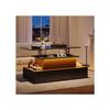 Table basse - MUVOE - Moderne - Noir brillant - Éclairage LED - 4 tiroirs