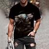 Couple Wolf Print T-Shirt Men's 3D T-Shirt Drop Ship Top Short Sleeve Camiseta Round Neck T-Shirt Fashion Casual Brand
