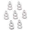 100pcs Alloy Numbers Charm Pendants Sliver Alloy Charms Pendants  for Jewelry Making
