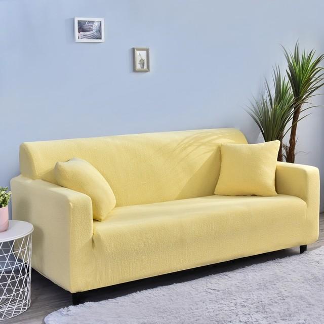 Водонепроницаемый чехол для дивана, эластичные однотонные чехлы для дивана для гостиной, L-образный угловой чехол для дивана, чехлы для кресел