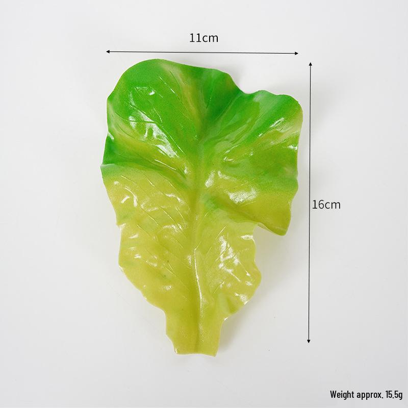 Mini PVC Lettuce Leaf Fake Food Props for Play and DIY