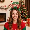 Shiny Christmas Headband Plush Ball Sequin Hair Hoop Fashion Xmas Tree Hairband  Festival Gifting