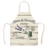 Sleeveless Apron Stain Repellent Linen Strong Absorbent Cactus Pattern Cooking Bib Kitchen Supplies