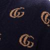 Gucci Мужской шерстяной кардиган с жаккардовым узором Double G 645291-XKBPF-4804