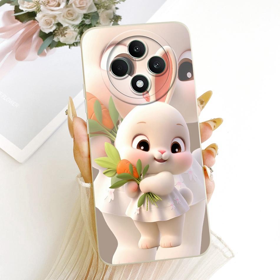 For OPPO Reno12 F 5G Reno 12 Pro 12F 12FS 12 5G Cute Cat Flower Butterfly Cartoon Phone Case Shockproof Soft Silicone Cases