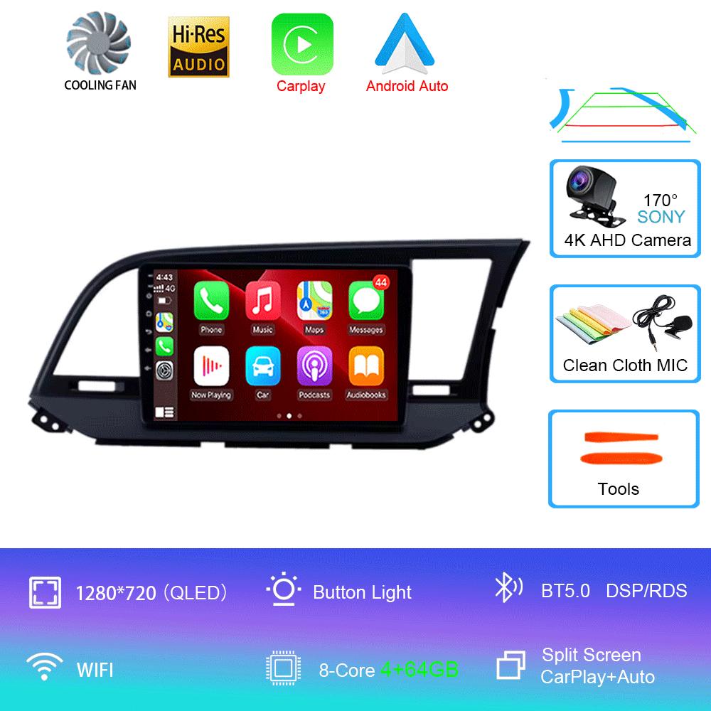 For Hyundai Elantra 6 2015 2016 2017 2018 Car Radio Android 14 Carplay GPS Navigaion Multimidia Video Player Stereo Head Unit 4G