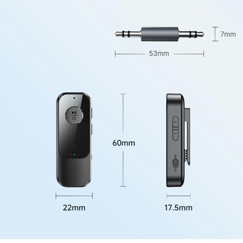 2 в 1 Bluetooth аудио приемник передатчик 3,5 мм AUX TF с микрофоном Hi-Fi стерео музыкальный беспроводной адаптер для автомобиля самолета ТВ ПК наушников