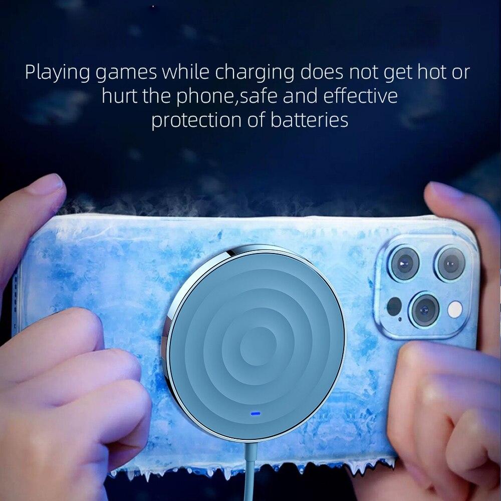 Essager Магнитное беспроводное зарядное устройство Qi 15 Вт для iPhone 12 Pro Max Mini Induction Fast Magic, адаптер беспроводной зарядной панели