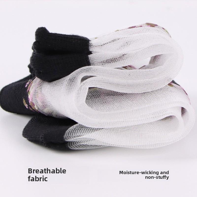 10 Pairs Spring and Summer Crystal Stockings Cool Clear Glass Stockings Women's Short Socks Women's Thin Socks