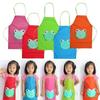 Five Colors Kids Cute Cartoon Frog Printed Cooking Cartoon Apron Waterproof Frog Design Children