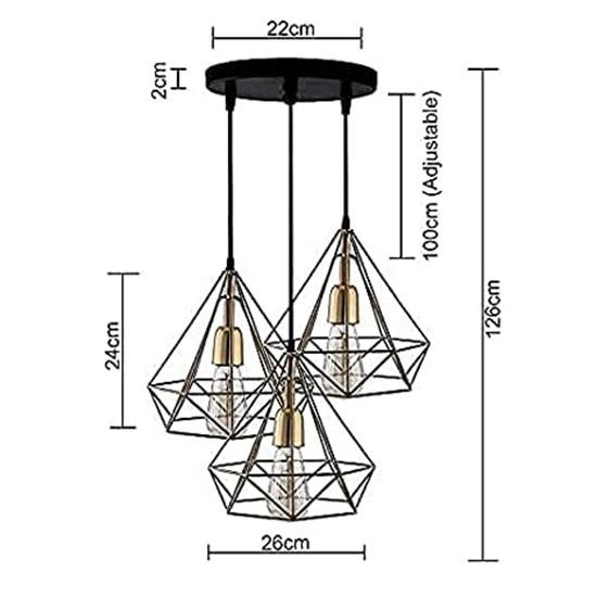 Тройной золотой дизайн с бриллиантами, металлическая кластерная люстра Thali, подвесной светильник, подвесной светильник для потолка и декора