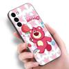 L-Lotso S-Strawberry Bear черный силиконовый чехол для телефона Samsung Galaxy S23 S21 S20 FE S24 S22 Ultra S10E S10 S9 S8 Plus