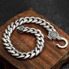 New Korean Version The Flat Ring Collar Elastic Buckle Bracelet Trendy Male Personality Six-character Mantra Fashion Retro