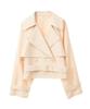 Music Outerwear Back Flare Short Trench Coat for Light Beige [earth & Ecology] Women,