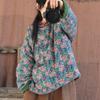 Women Vintage Print Floral Parkas Spring Coats Long Sleeve Pullover Clothes Women Chinese Style Parkas