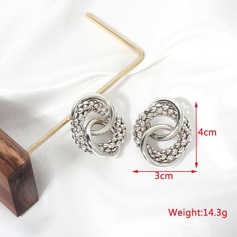 Новые модные серьги-подвески с закручиванием для женщин, преувеличенные серьги-обертки из металла золотистого цвета, европейские серьги с цирконом