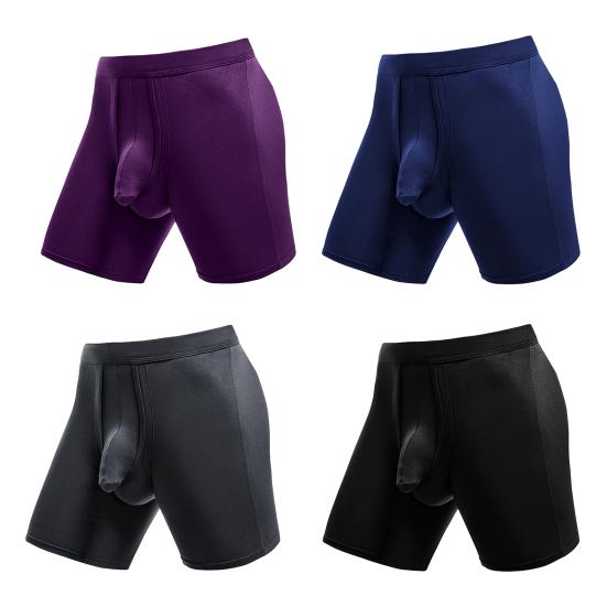 Boxers Lengthen Protective Quick Dry Sexy Mid Waist Men Panties Clothing