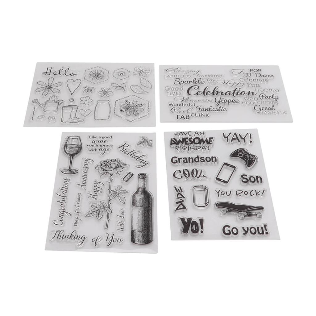 4 шт. прозрачные штампы прозрачные безопасные принадлежности для изготовления карточек для фотоальбомов