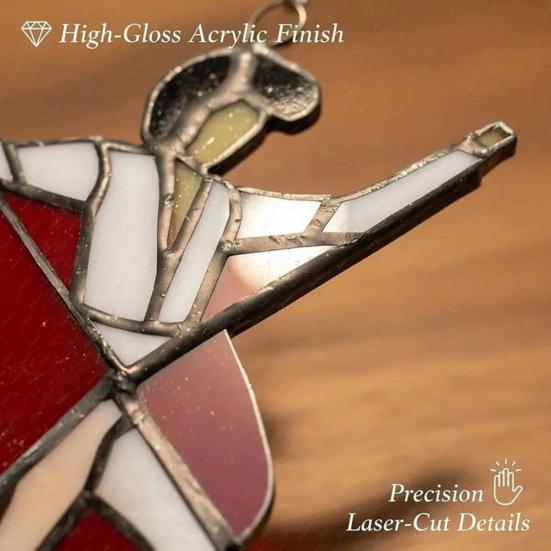 Танцующий король Подвесное украшение Акриловое подвесное украшение Витражный стиль Спиннер Ловец солнца для сада двора украшение окна