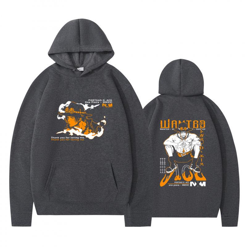 Autumn Winter Fashion Casual Hoodie Cartoon Anime Character Double Sided Printed Men's Loose Comfortable Sports Hoodie