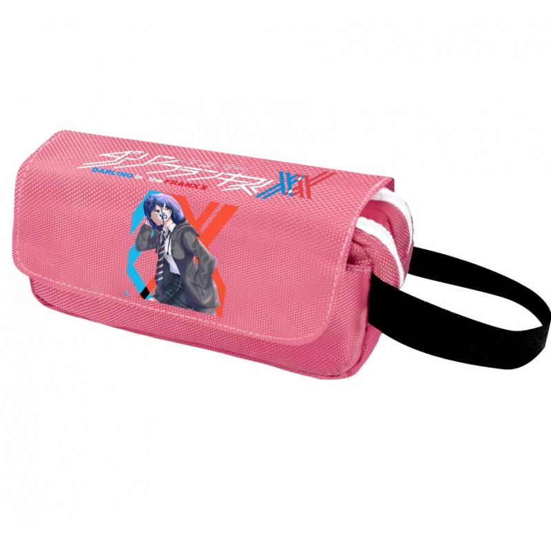 Anime Darling In Franxx Zero Two Pencil Case Large Capacity Multifunctional Student Stationery Pouch