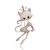 Sparkling Rhinestone Owl Brooches Luxury Lapel Pins Elegant Animal Brooches  Office