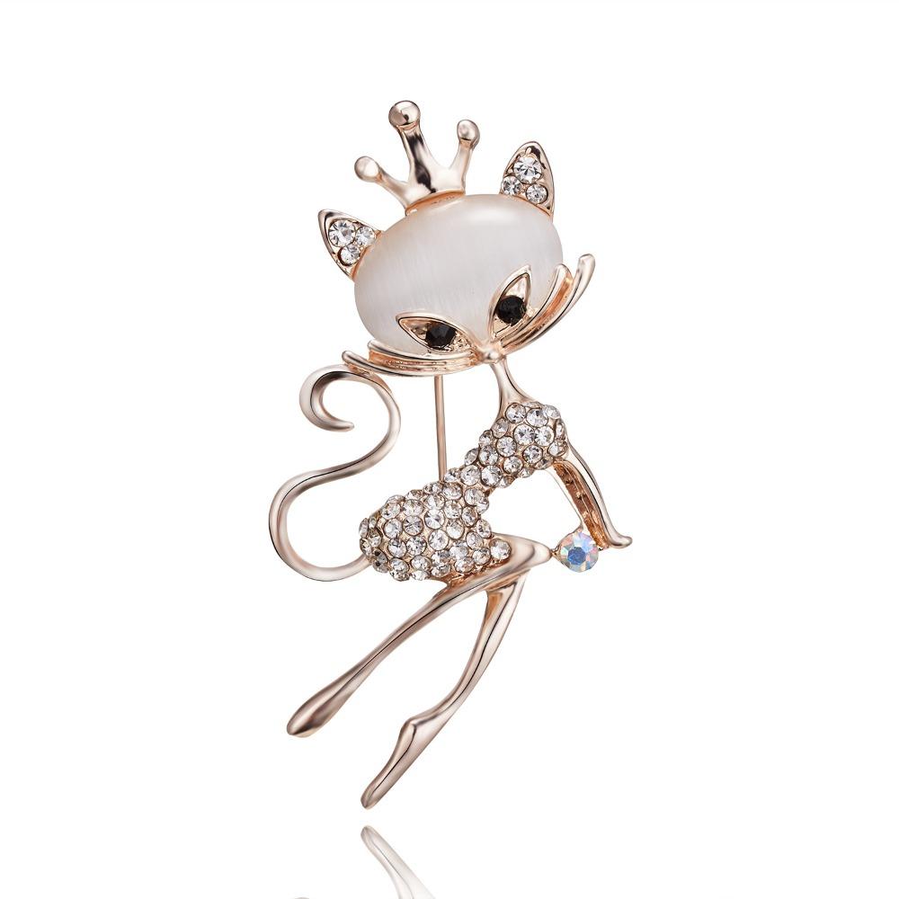 Sparkling Rhinestone Owl Brooches Luxury Lapel Pins Elegant Animal Brooches Office