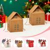 Рождественская Страна Чудес Коттедж Подарочная Коробка Многоразовая Праздничная Упаковка в Тему Домика Декоративная Памятная Коробка Зимнее Украшение для Дома
