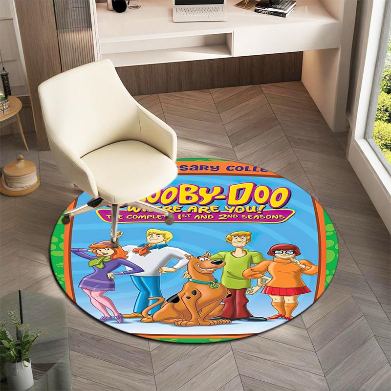 Halloween supernatural comedy adventure movie Scooby-Doo Round Carpet Soft Home Decoration Corridor Table and Chair Anti slip Outdoor Floor Mat rug 19